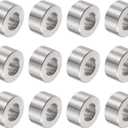 uxcell 12pcs Stainless Steel Spacer 10.5mm Bore x 20mm OD x 10mm Length Screw Bushing Plain Finish Round Metal Spacer for M10 Screws Bolts and Rods