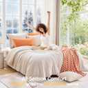 MUXHOMO Beige King Size Comforter Set, All Season Ultra Soft Down Alternative Bedding - 3 Piece Lightweight Bed Set Includes 1 Comforter (104"x90") and 2 Pillow Shams (20"x36")