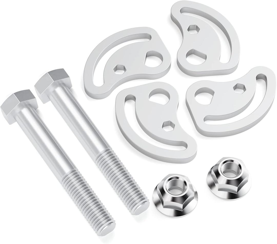 Camber Bolts Kit for Chevy Silverado GMC Sierra 1500 2500, Upper Control Arm Cam Bolts for Yukon Express 1500 2500 Hummer H2 H3, Alignment Camber Caster Adjusting Bolt 1.5 Degree, 2PCS