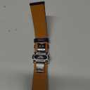 EACHE Croco Design Leather Watch Bands for Men Women,Quick Release Strap with Butterfly Deployment Buckle 18mm 19mm 20mm 21mm 22mm 24mm (Blue-Silver Buckle)