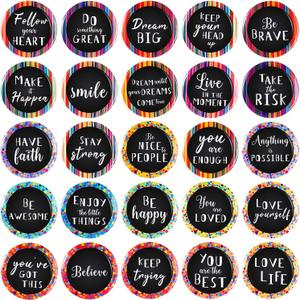 Outus 25 Pcs Inspirational Refrigerator Magnets, Positive Affirmation & Motivational Quote Fridge Magnets for Kitchen, Locker, Office, Aesthetic Encouragement Gift for Adult & Classroom Decor(Classic)