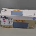 bella 2 Slice Slim Toaster, Fitsanywhere™ Kitchenware, 6 Setting Shade Control with Reheat & Cancel Buttons, Fits Sourdough, 10” Long Slot, Anti Jam & Auto Shutoff, 900 Watt, Surf