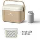 Naturehike 5.3/15/19 QT Hard Cooler, Insulated Ice Chest Box, Portable Ice Retention Cooler for Beach Camping Picnic Fishing Barbecue