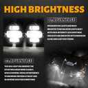 LED Motorcycle Fog Lights Assembly for Honda Gold Wing Goldwing GL1800 2001-2010 2012-2017 Driving Lamps Accessories (Black)