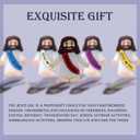AKFAHOIF 60PCS Little Jesus Figures, Mini Jesus Figurines in Bulk, Multicolor Tiny Jesus Figures, Miniature Figurines to Hide and Seek Religious Gifts for Easter Egg Stuffers