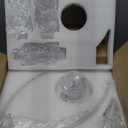 ZMISHIBO 24 Inch Ceiling Fans with Lights and Remote, Modern Low Profile Ceiling Fan, 3000-6000K Dimmable Flush Mount LED Fan Light, 6 Wind Speeds, Fandelier Ceiling Fans for Bedroom- White