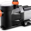 VEVOR Above Ground Pool Pump, 2.5 HP, 148 GPM Max Flow Single Speed Swimming Pool Pump, 220V 3450 RPM 62 ft Max Head Lift with PP Shell Strainer Basket, 122F Max Water Temperature, for Hot Tubs Spas