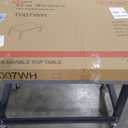 Roundhill Furniture Noyes Metal Dining Table with Laminated Faux Marble Top, Off-White