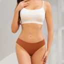 Seamless Underwear for Women No Show Hipster Bikini Panties Low Rise Cheeky Breathable Soft Invisible Briefs 6 Pack,Xsmall