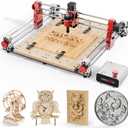 CNC400 Woodworking Engraver Desktop CNC Router 400x400mm CNC Router Machine for Wood, Acrylic, Carbon Fiber, 50mm Depth, 0.05mm Precision, GRBL Control