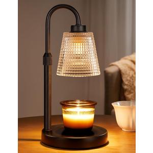 Innqoo Candle Warmer Lamp with Timer, Dimmable Candle Warmer for Jar Candles, Height Adjustable Wax Melts Warmer, Birthday Gifts for Women Mom, House Warming Gifts New Home Decor