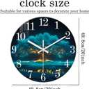 XNM Large Glass Wall Clocks Battery Operated 20 Inch