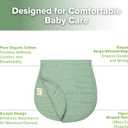 haakaa Muslin Burp Cloths for Baby, 100% Organic Cotton, Large 22.8''x11.4'', 2pcs (Wheat + Seafoam)