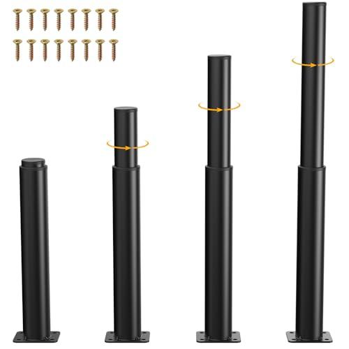 appacare 4 PCS Adjustable Furniture Legs,10"-17" Adjustable Metal Height Replacement Support Legs for Table/Bed/Furniture/Cabinet/Couch,Heavy Duty Sofa Cabinet Legs,Legs for Furniture
