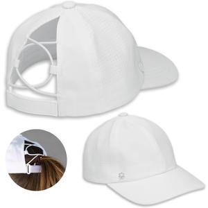 Gaiam Ponytail Hat for Women Breathable Mesh Running Hat, Workout Cap with Moisture Wicking Sweatband,Adjustable Baseball Cap