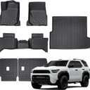 Floor Mats & Cargo Liner Compatible with Toyota 4Runner 2025(Only Fit Hybrid) 5 Seats,All Weather Protection,Waterproof,TPE Floor Mat & Trunk Mat Fit for 4Runner 2025 (Only for Hybrid) Accessories