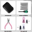 2 x 29PCS Tire Repair Rubber Nail Kit,Tire Plug Kit,Car Emergency Tire Patch Kit,Self-Service Quick Puncture Repair Tools,Suitable for Car,Motorcycle,Truck