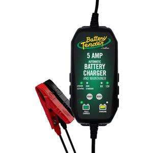 Battery Tender 5 AMP 12V Battery Charger and Maintainer - Automotive Smart Automatic Battery Charger for Cars SUVs and Trucks -Lead Acid, AGM, Gel, & Lithium - 022-0186G-DL-WH