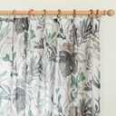 2 x MYSKY HOME Pinch Pleated 95 Inches Floral Curtains for Living Room/Dining Room Burlap Effect Printed Privacy Protect Linen Drapes Window Treatments, 2 Panel, Brown and Natural
