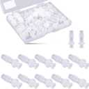 30pcs Luer Lock Adapter, Clear Female Luer Lock 1/4 Luer Lock Connector Kit Luer Connector