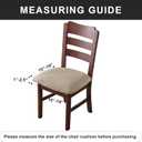 Genina Waterproof Seat Covers for Dining Room Chairs Covers Dining Chair Cover Kitchen Chair Covers (Khaki, 4 Pcs)