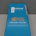 Elviros Cervical Neck Pillow for Sleeping, Memory Foam Pillow for Neck Pain Relief, Side Sleeper Cooling Pillows for Adults, Neck Support with Removable Pillowcase for Back & Stomach Sleepers (Queen Size 26Lx16.5Wx(4.3"-5")H, Dark Gray)