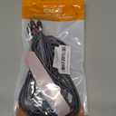 Goalfish RCA Cable, 20 Feet/6m Audio 2 Male to 2 Male Subwoofer Nylon-Braided Auxiliary Stereo Cord for Home Theater, HDTV, Amplifiers, Hi-Fi Systems, Speakers (Grey)