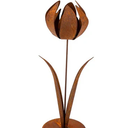 Rustic Wrought Iron Tulip Art Ornament,Rustic Metal Yard Ornament