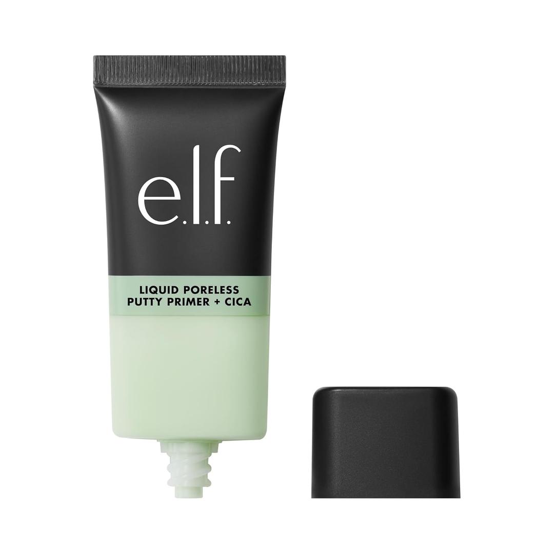 E.l.f. Liquid Poreless Putty Primer + Cica, Face Primer For Gripping Makeup, Visibly Reducing Redness & Soothing Skin, Vegan & Cruelty-Free (0.94 Fl Oz (Pack of 1)