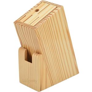 Wooden Knife Stand for Kitchen with 6 Knife Slot, 1 Sharpener Rod & Scissor Slot- Knife Holder for Kitchen- Knife Holder Stand-Knife Stand Without Knife, Large