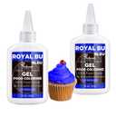 Gel Food Coloring (Blue), 65g X 2 Food-Grade Plant-Based Coloring Set, Natural Tasteless Gel Food Dye for Macarons, Icing, Baking, Cookies, Chocolate, Cake Decorations, Fondant, Easter Egg (EXP 03/22/30)
