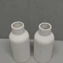 Hanaomaoyi Bohemian White Ceramic Vase - for Pampas Grass, Mantel, Bookshelf, Entryway and Living Room Decor (White, 7in), Set of 2