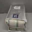 DriftAway Farmhouse Linen Blackout Curtains 96 Inches Long for Bedroom Striped Double Layer Thermal Insulated Sound Reducing Lined Grommet Rustic Drapes for Living Room 2 Panels W52 x L96 Loden Green