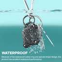 DOVICK- Waterproof Airtag Keychain Holder Case,Screw Full Cover Compatible with Apple Air Tag Tracker Key Ring 4 Pack Black