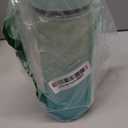 Water Bottle with Straw, 27oz Motivational Water Bottles with Time Marker to Drink, Tritan BPA Free, 750ml Sports Water Bottle with Carry Strap LeakProof for School Fitness Outdoor (1Pack) (Green Mint)