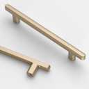 Asidrama 10 Pack 5 Inch(128mm) Champagne Copper Cabinet pulls Kitchen Cabinet Handles, Cabinet Pulls Kitchen Cabinet Hardware for Cupboard Drawer Pulls