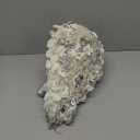 White Hydrangea Drop Brooch Bouquet Silver Wedding Bouquets Crystal Teardrop Bridal Bouquet Pearl Tassels Decor