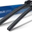 ClixWipers 22" + 22" High Performance Premium Automotive Replacement Windshield Wiper Blades, Passenger and Driver Side Wiper Blade Designed For All Weather & Winter Conditions (Set of 2)