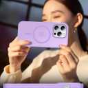 SPIDERCASE for iPhone 14 Pro Max Case, Magnetic Translucent Matte Case with 2PCS Tempered Glass Screen Protector Slim Phone Case for iPhone 14 Pro Max 6.7'', Light Purple