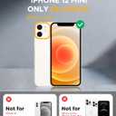 Miracase Magnetic for iPhone 12 mini Case, [360 Full-Body Protection & Complete Camera Guard], Drop & Scratch-Resistant, Shockproof, Stylish Clear iPhone Case, iPhone 12 mini Cover, Blue