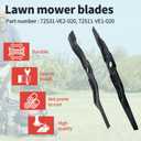 deawater 72531-VE2-020, 72511-VE1-020 Compatible with Honda Mower Blade 21" Deck HRB215 HRB216, HRB217 HRM215 HRR216 HRS216 HRT216 Lawn Mower