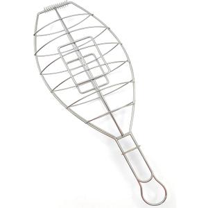 Besuguera Large Fish Grill Basket - Open Fire Cooking Basque Style - Heavy Stainless Steel - Asador Restaurant Grilling Accessory.