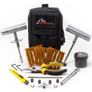 Boulder Tools - Compact Tire Repair kit with Molle Storage Pouch. Heavy Duty Universal Tire Plug Kit, Easily Stores Inside Your UTV, ATV, Truck, Motorcycle, Overlanding Gear or RV