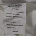 Lace Duvet Cover Twin Size, Chiffon Ruffled Beddding Set with Flower, 3 Pieces Comforter Cover Set with Zipper Closure, Girl Princess Bedding with Pillowcase - White