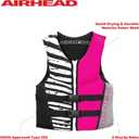 Airhead WICKED Kwik-Dry NeoLite Flex Life Jacket for Kids - USCG Approved Life Vest, Watersports Vest for Boating, Tubing & Swimming, 50 - 90 Lbs, Hot Pink, Youth