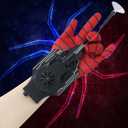 Spider Web Shooters Real, Spider Silk Launcher Wrist Toy for Kids, 8 FT Realistic Web Launcher String, Cool Gadgets String Gloves Shooters Toy for Superhero Role-Play (Black)