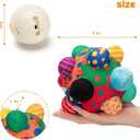 Baby Music Shake Dancing Ball Toy,Developmental Bumpy Ball Sensory Soft Toys,Easy to Grasp Bumps Help Develop Motor Skills