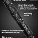 Aquasonic Black Series Ultra Whitening Toothbrush  ADA Accepted Electric Toothbrush- 8 Brush Heads & Travel Case  40,000 VPM Electric Motor & Wireless Charging - 4 Modes w Smart Timer