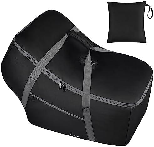 Infant Car Seat Travel Bag Fit Nuna Pipa All Model Car Seat and Base, Fit Doona Baby Stroller, Padded Car Seat Bags for Air Travel, Gate Check Bag with Side Pocket, 5 Protective Feet, Storage Bag