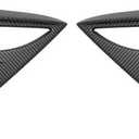 Fog Lamp Wind Knife Spoiler Blade Trim Compatible For Tesla Model Y 2021-23 Front Fog Light Protective Cover Woof Tooth ABS Decoration(Glossy Black)